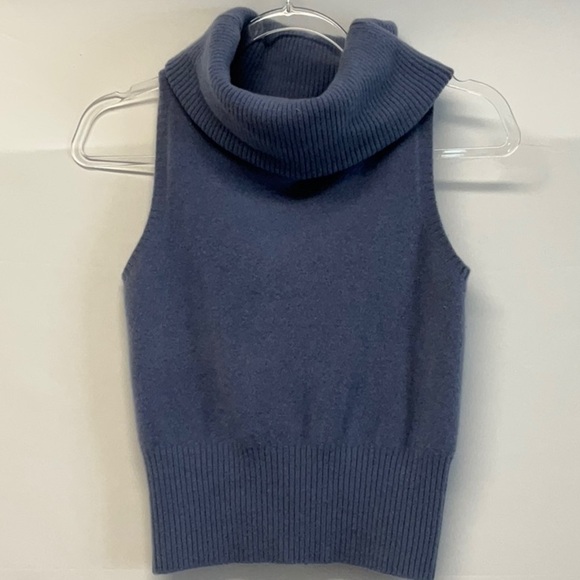 Ralph Lauren Sport Sleeveless Turtleneck Sweater Wool & Cashmere EUC - Picture 1 of 4